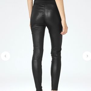 REISS CARRIE-LEATHER LEGGINGS IN BLACK US SIZE 6 and SIZE 2